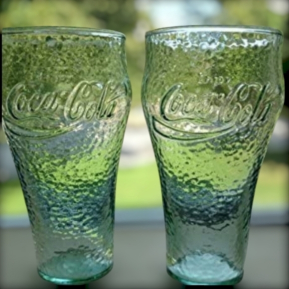 Vintage Coca Cola Pebble Glasses Set of 4 - Picture 2 of 4